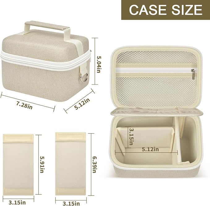 ANKHOH Vlogging Camera Case for Duluvulu/Zostuic/YIGLLO/Gavonde/Canon/Kodak | SD Card & Battery Storage, Accessory Pocket, Travel Carrying Bag, Case Only, For Creators Photography & Travel, White - Image 5