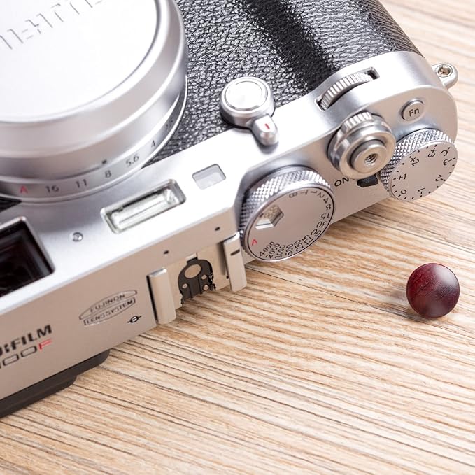 Wood Soft Shutter Release Button | Delicate Camera Shutter Button 12mm Convex Surface Red 1 PCS (Wood Grain Random) - Image 7