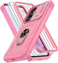 Gritup for Galaxy A35 5G Case Military-Grade Shockproof with Kickstand Pink | with 2 PCS Screen Protector, Slide Camera Cover, Heavy Duty Outdoor Protection Funda para A 35 Phone Cover, Pink by Gritup