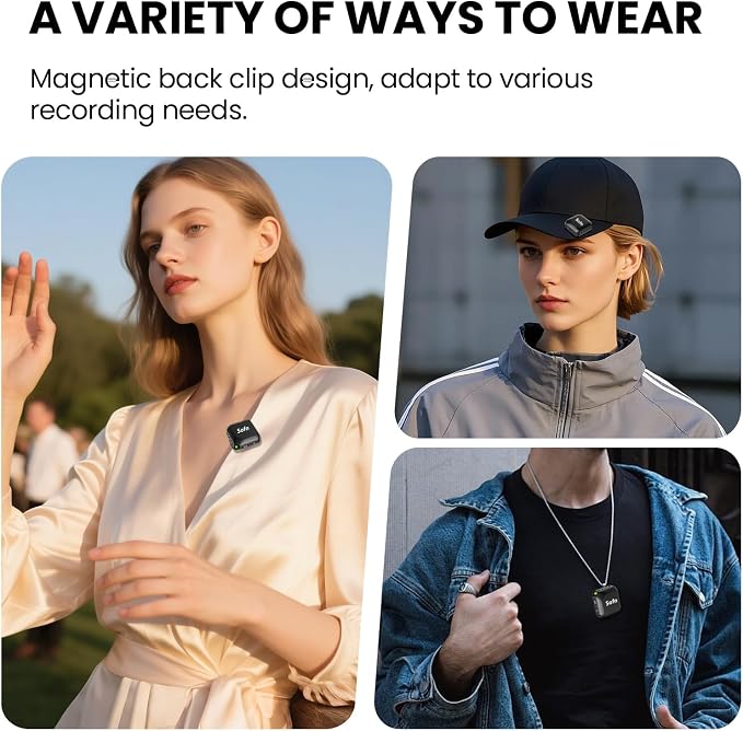 Wireless Lavalier Microphone for iPhone & Android Magnetic Mini Clip Mic | AI Noise Reduction;Lightning & Type-C;9g Light;55H Battery Life with Charging Case for TikTok YouTube Vlog Content Creation - Image 7