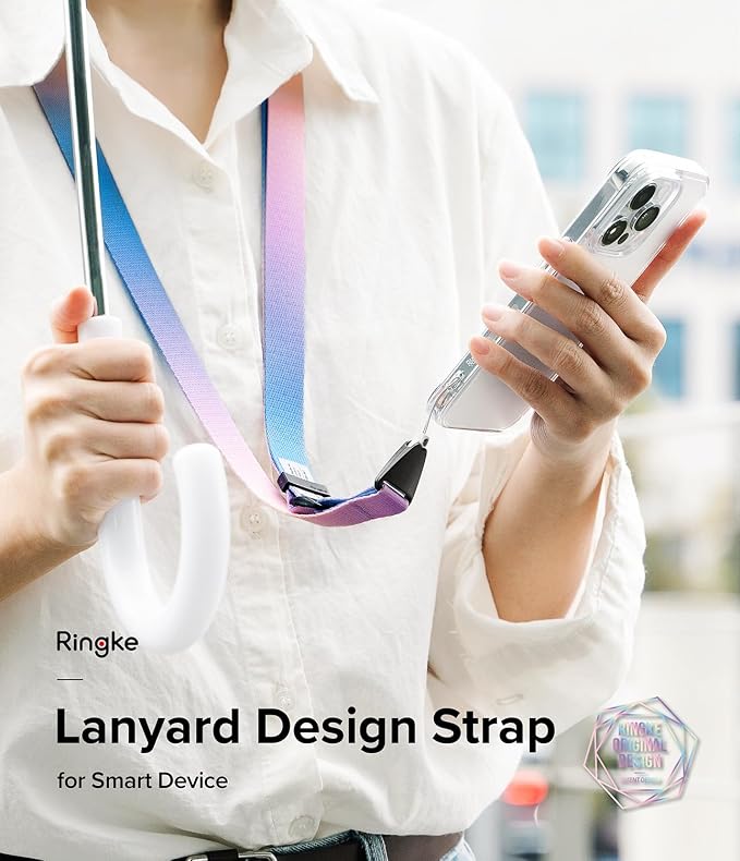 Ringke Phone Lanyard [Lanyard Strap Aurora] for Camera | Travel Essentials, One-Touch Buckle, Premium Material Phone & Camera Accessories, Adjustable Sturdy Universal Neck Strap - Image 2
