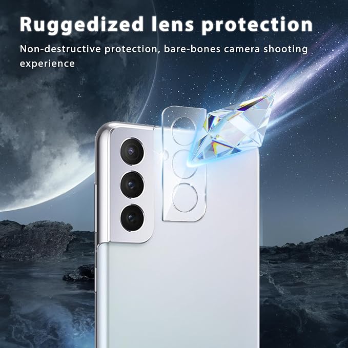 WILLONE 2+2 Pack for Samsung Galaxy S21 Plus Screen Protector | Camera Lens Protector, Case Friendly Tempered Glass Film, Fingerprint Unlock, HD Clear, Phone Case Fit - Image 4