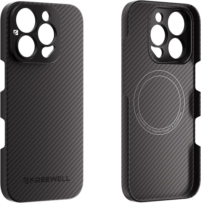 FREEWELL Pro Filmmaker Case for iPhone 16 Pro Max - 17mm Lens & Magnetic Filter Mount Black by Freewell