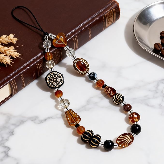 Cute Beaded Camera Wrist Strap for Phone, Digital Camera Charm Lanyard, Pearl Beaded Chain for Bag Keychain Gift - Image 2