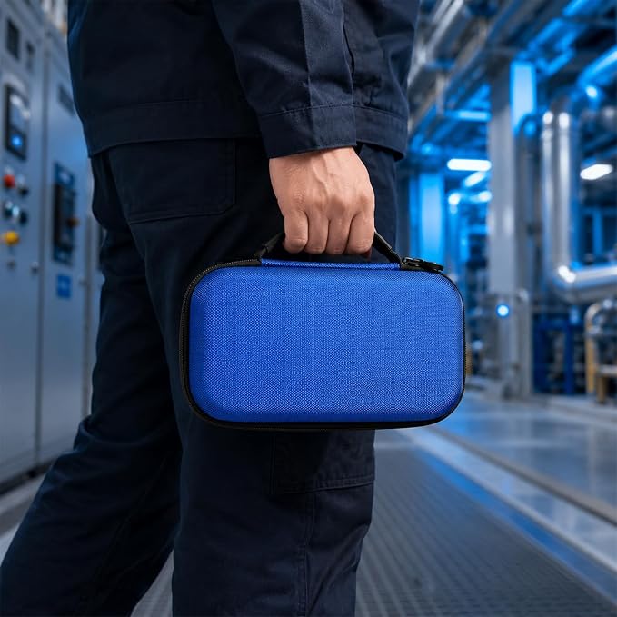 Boobowl Hard Thermal Camera Case for TOPDON TC004, for HSFTOOLS HF96, H128 | Infrared Camera Box, Removable Foam and Storage Pocket for USB Cables and Calibration Cards, Technicians, Case Only - Blue - Image 8