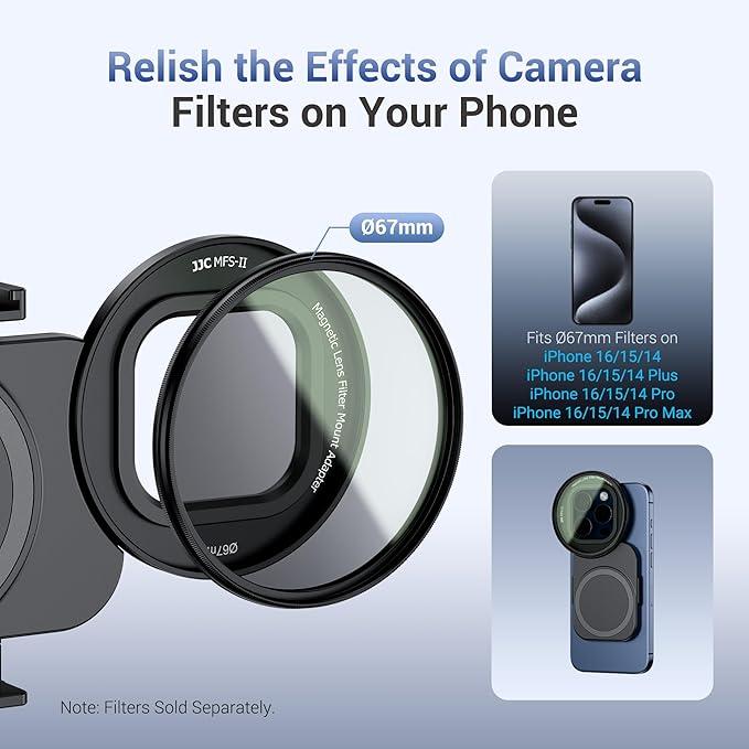 67mm ND Variable Filter for iPhone 16 15 14 Pro Pro Max, Lens Filter Adapter - Image 9