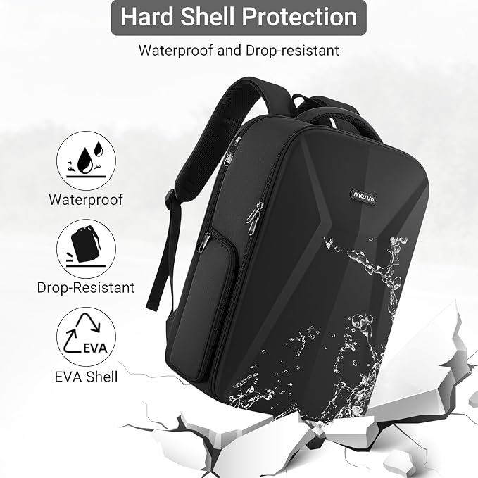 MOSISO Camera Backpack,Photography Camera Bag with Lens Pouch,Black | DSLR/SLR/Mirrorless Waterproof Hardshell Case, Tripod Holder&15.6 inch Laptop Compartment Compatible with Canon/Nikon/Sony - Image 4