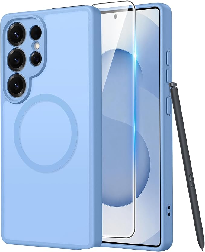 FNTCASE for Samsung Galaxy S25 Ultra Case, Compatible with Magsafe | Screen Protector, Full Camera Protection, Translucent Matte, 14FT Military Grade Drop Proof, Protective Phone Cover by FNTCASE