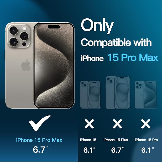 JETech Screen Protector for iPhone 15 Pro Max, 2+2 Pack | with Camera Lens Protector, HD Clear Tempered Glass, Anti-Scratch Protection, Easy Installation Tool - Image 3