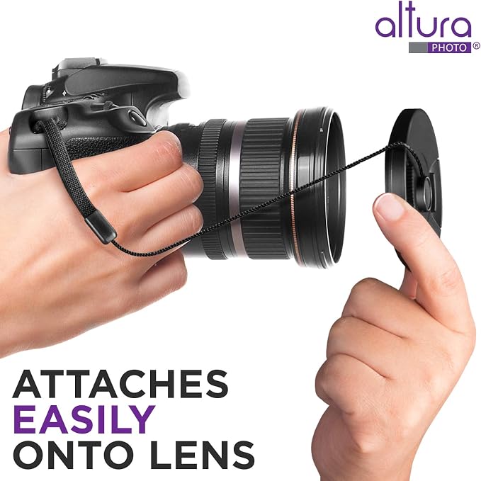 Altura Photo 5 Pcs Lens Cap Leash, Keeper, Tether & Holder for Camera Lens | Never Lose a Lens Cap Again, Lens Cover Strap & String, Fits Most DSLR & Mirrorless Cameras - Image 7