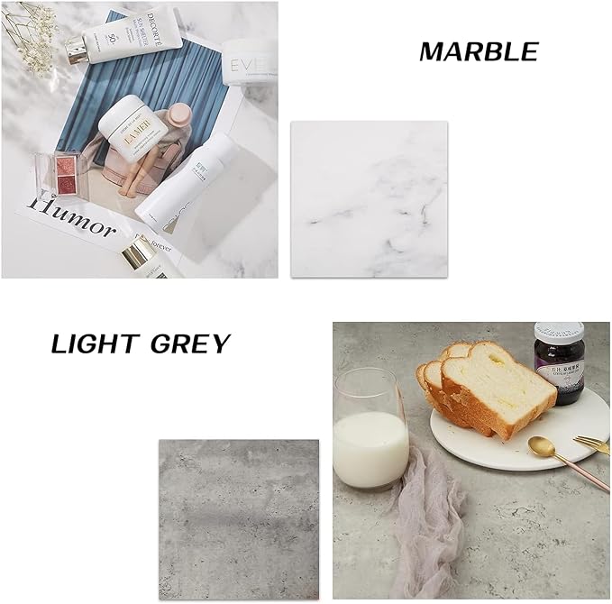 5PCS Photo Backdrop Boards with Carry Bag,16x16Inch Marble Cement Wooden Photography Background Flat Lay Props for Food, Product, Jewelry, EOAJAFOU - Image 2