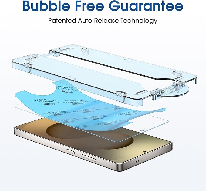 amFilm OneTouch for Samsung Galaxy S25 Ultra Screen Protector TemperedGlass | Auto-Alignment, 30s Install, Bubble Free, Scratch & Drop Protection, HD Clear, Camera Lens Protector, 2+2 Pack (S25U-6.9'') - Image 9