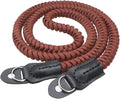 Paracord Camera Strap Long Camera Neck Shoulder Strap for SLR DSLR Digital Mirrorless Cameras 42inch/105cm Brown by HITHUT
