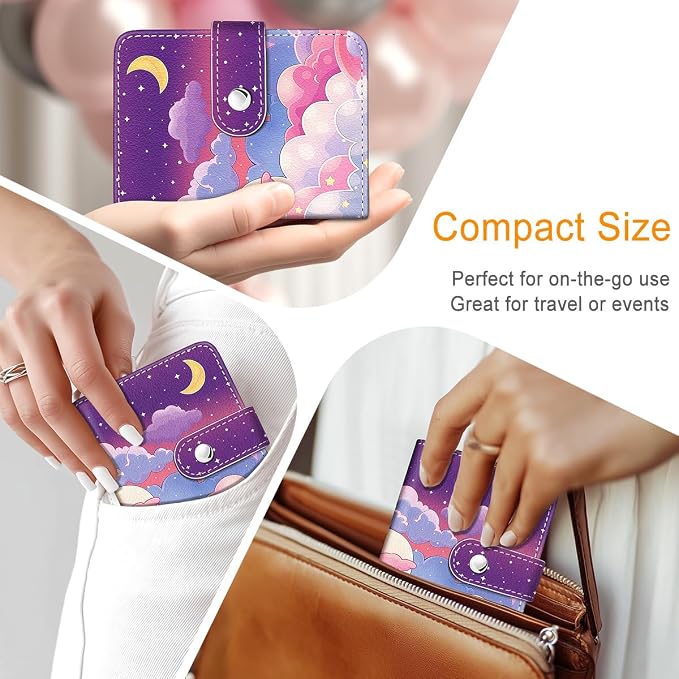 Night Sky Moon Small Photos Album for 2x3 Inch Films, 56 Pockets | Mini Cute Picture Book, Wallet Size, for Polaroid Fujifilm Instax Mini Instant Camera Printer, Kpop Photocard Binder Holders - Image 6