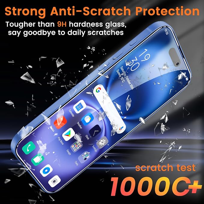 Lesakit 4+4 Pack Privacy Screen Protector for iPhone 16 Plus 6.7-Inch with 4 Pack Camera Lens Protector, Anti Spy Tempered Glass Film 9H Hardness Case Friendly - Image 4