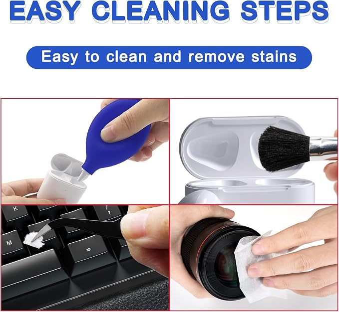 Cleaning Kit for iPhone, Cleaning Tool for Phone Charging Port Speaker | Electronic Cleaning kit Compatible with iPhone Airpods Earbuds Camera USB C Lightning Port ipad (140PCS) - Image 5