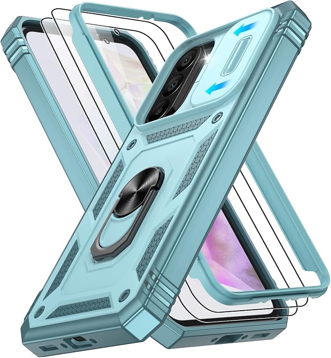 Gritup for Samsung A36 Case: A36 Samsung Phone Case with 2*Screen Protector, Magnetic Stand & Slide Camera Cover, Shock Proof Military-Grade Funda para A 36 Cover, Green by Gritup