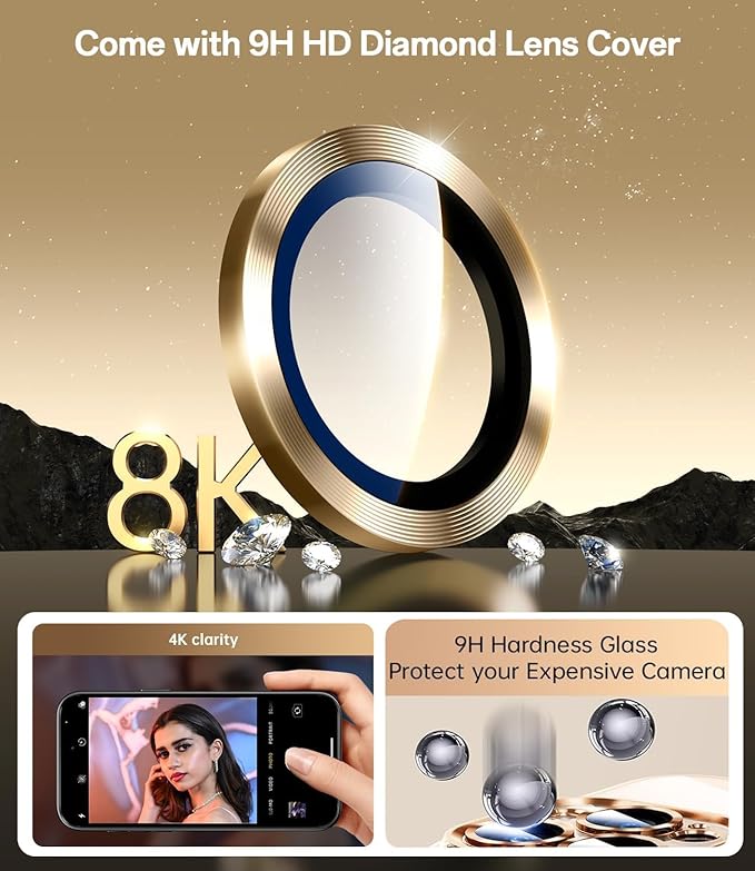 Magnetic Glossy Case for iPhone 17 Pro,iPhone 17Pro Phone Case Slim Clear Luxury with Screen Protector & Camera Protector [Compatible with MagSafe], Shockproof Cover for iPhone Pro 17-Rose Gold - Image 3