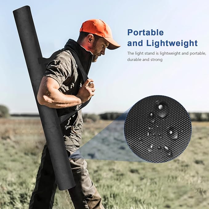 13ft Heavy Duty Light Stand Photography, Sdfghj Air Cushioned 13'/160inch/400cm Sky High Tripod Lighting Stand with Case for Gimbal Stabilizer Video Camera Sports Shooting Studio LED Ring Light Flash - Image 7