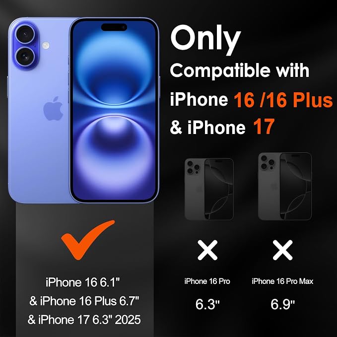 ivoler Camera Lens Protector for iPhone 17/16 /16 Plus, 4-Pack | Screen Protector Tempered Glass [Case Friendly][New Rersion],Scratch-Resistant,Clear+Black Circle - Image 2