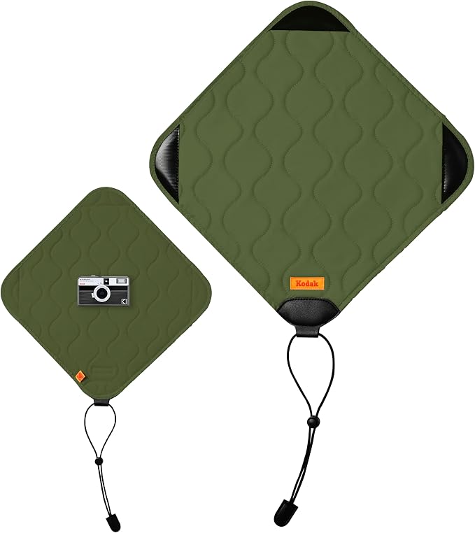 KODAK Camera Wrap Size M 31x31cm - Water-Resistant, Anti-Scratching and Dust-Free Protective Cloth for Mirrorless Camera, Compact Camera, Prime Lens (Olive) [ONE item] by Unknown