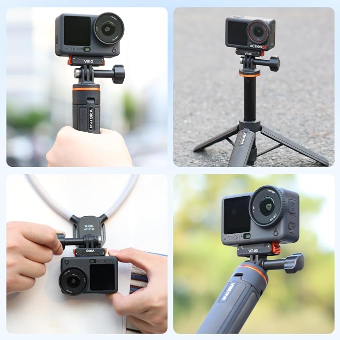 VRIG Magnetic Mount Adapter for DJI OSMO Action 6/5/4/3/Osmo 360/Osmo Nano, Quick-Release Extension Base Bracket with Adapter Connector for Tripod, Selfie Sticks, Vlogging Accessories - Image 7