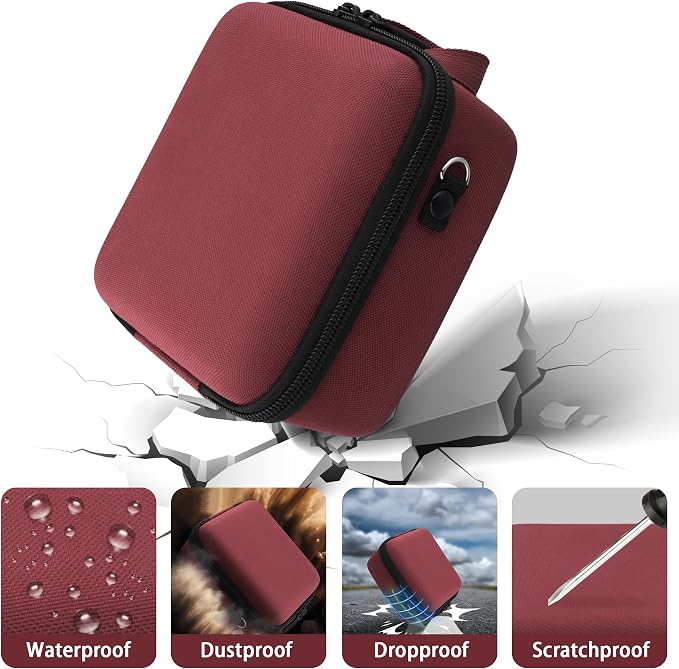 Case for KODAK PIXPRO AZ653/AZ401/AZ405/AZ425/AZ528 Digital Camera | Protective Storage Box, Portable Carrying Box, Smooth Zipper, Travel-ready, Shoulder Strap Covenient to Carry, Red Case - Image 5