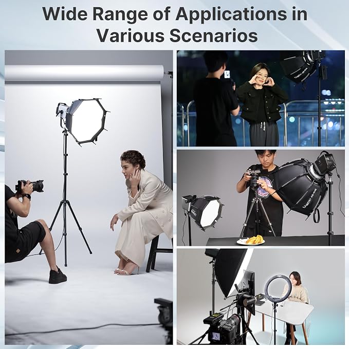 ULANZI Black Aluminum Light Stand, 6.32ft Extendable Tripod for Strobe Lights, Webcams, Cameras & Softboxes - Image 7