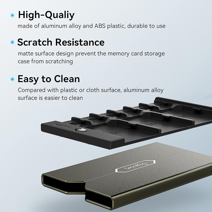 SMALLRIG Memory Card Case Holder Anti-Shock Anti-Fall and Scratch Suitable for SD/Micro SD/SIM Cards for Photography Enthusiasts - 2832B | Anti-Shock, Anti-Fall, Scratch-Resistant, Suitable for Photographers- 2832B - Image 4