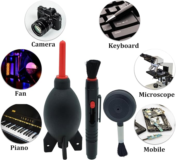 Lens Cleaning Kit Contains Rubber Rocket Air Blower Duster & Cleaning Pen | Equipped with air blowers and double-ended cleaning pen, removes dust & smudges for lenses, telescopes and digital screens - Image 6