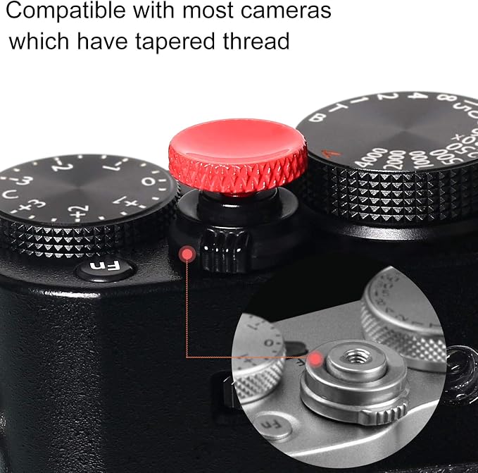 Soft Shutter Release Button(3 Pack Red),Pure Copper Camera Shutter Button - Image 4