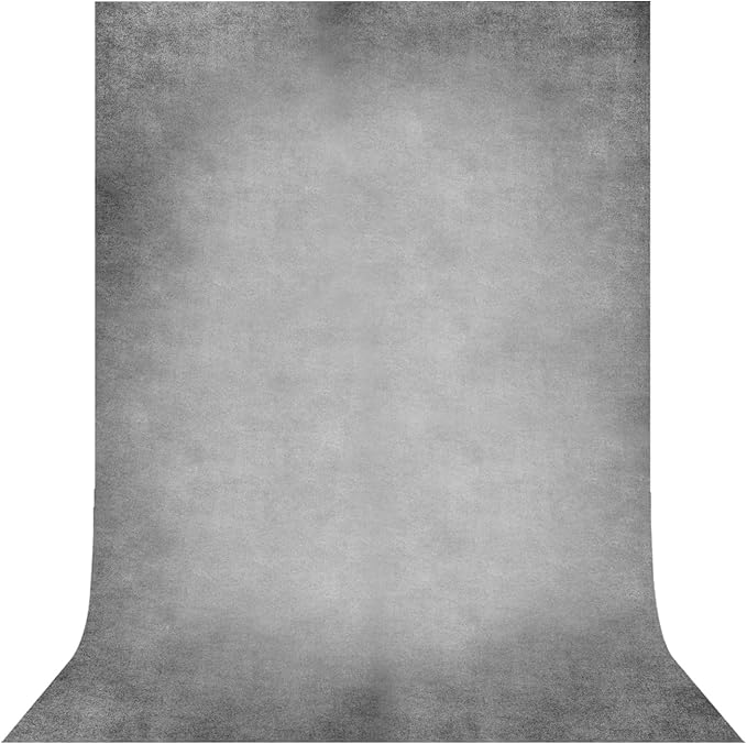 Grey Photography Backdrops for Photoshoot, Abstract Fabric 6x9ft | Vintage Studio Photo Backgrounds, Non Reflective, Easy to Use, for Portrait, Headshot, Product by TERSUM