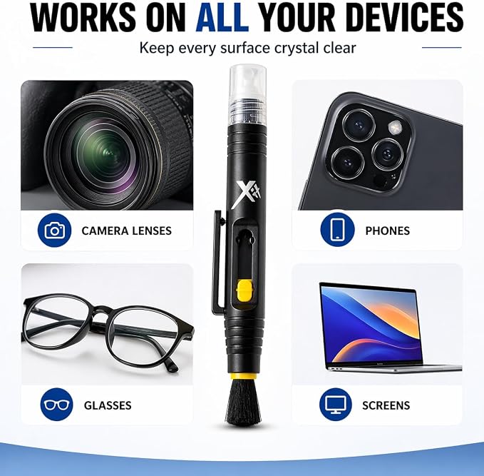 3 Pack Camera Lens Cleaning Pen Kit – Lens Brush Cleaner for DSLR, Phone, Glasses, Screen Cleaning Tool - Image 5