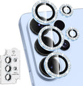 for Samsung Galaxy S26 Ultra Camera Lens Protector, Individual Metal Ring Tempered Glass Lens Cover, [Strong Adsorption] Scratch Resistant Ultra-Thin HD Clear Lens Cover, 1 Set-Blue Diamond by Btscase