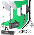 NEEWER Photography Lighting Kit with Backdrops,8.5x10ft Backdrop Stands,5700K 800W Equivalent 24W LED Umbrella Softbox Continuous Lighting,60cm Light Reflector, Photo Studio Equipment for Video Shoot by Neewer