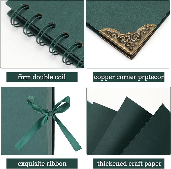 LOYALBOOK 8 x 8 inch DIY Scrapbook Album 60Pages For Wedding Family Photo | Nice Thick Sturdy&Well-Made Good Value Craft Parties Birthday Dinners Graduation Ceremonies Diplomas Storage - Image 3