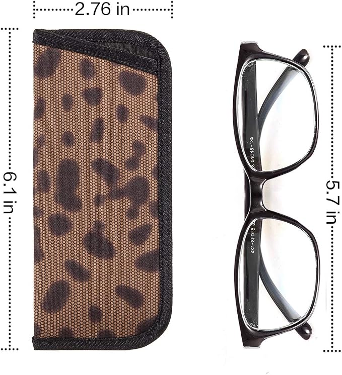 TRIUMPH VISION 3 Pack Reading Glasses Pouch Soft Case Eyeglass Sleeve Slim | Alternative to Bulky Case in bag, Lightweight Lined Padded Protect Optical lens Slip in, Cute Pattern Portable for Daily Use - Image 2