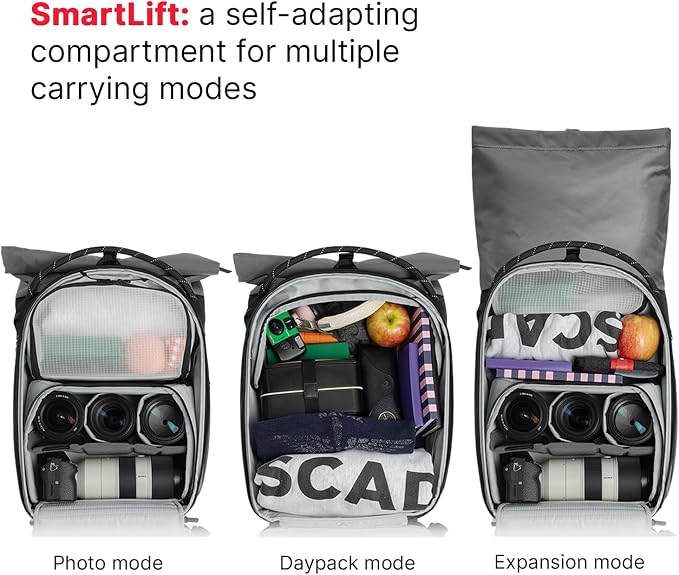 Manfrotto Uncover Camera Backpack 30L, Expandable Roll-Top | Waterproof Travel Camera Bag for DSLR, Mirrorless and Drone, Quick Side Access, 16" Laptop Photography Backpack - Image 4