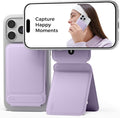 MOFT Phone Tripod Stand, Portable Selfie Stick for iPhone, Mulit-Angle | Pocket Size | Strong Magnets l MOVAS Leather | Magsafe Compatible | Easy to Charge | Stylish |For Content Creators by MOFT