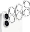 Dengduoduo Camera Lens Protector for iPhone 16 and 16 Plus 3 Pack, Tempered Glass, Ultra HD, 9H Hardness, Anti-Scratch, Case Friendly, Easy to Install [No Affect on Night Shots] by Dengduoduo