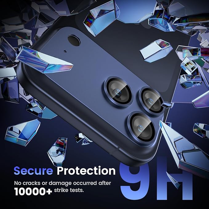 Tensea for iPhone 17 Pro Camera Lens Protector | Metal Aluminum Alloy Tempered Glass Cover Camera Screen Protector Accessories, Case Friendly - Image 5
