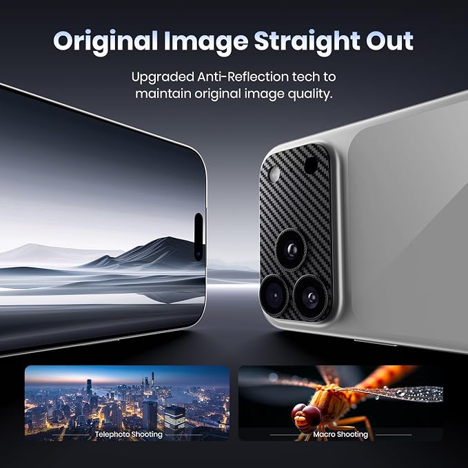 for iPhone 17 Pro Camera Lens Protector - 12FT Shatterproof | Military Grade Protection, Strong Adsorption, 9H+ Tempered Glass Camera Screen, Full Protective Cover, Case Friendly - Image 4