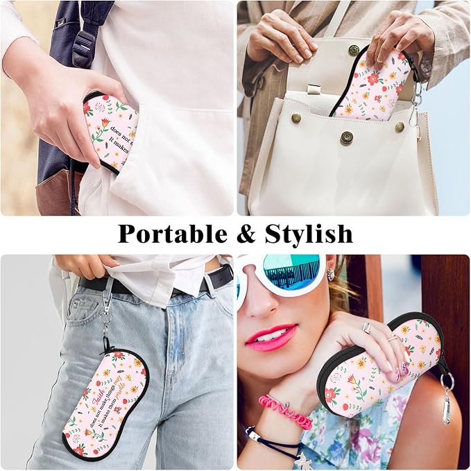 MoKo Sunglasses Soft Case Ultra Light Neoprene Zipper Eyeglass Case for Men Women - Image 7