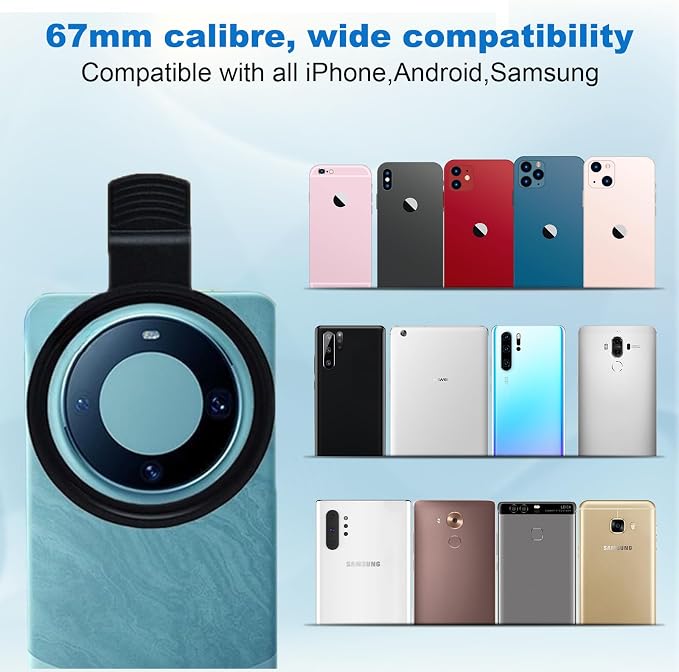 67mm Clip-On CPL Phone Camera Lens Filter, Polarizer Circular Filter, Ultra Slim Multi- Coated CPL Filter Compatible with iPhone 17/16/15/14/13 Samsung - Image 4