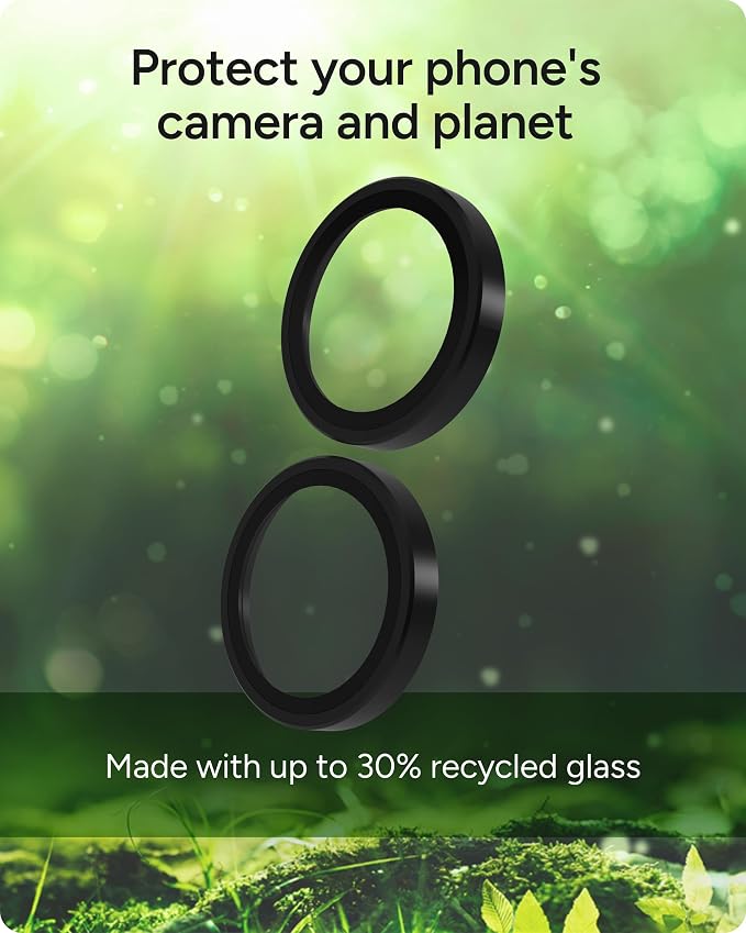 ZAGG Glass Elite Anti-Reflective Samsung Galaxy S25 Edge Camera Lens Protector – Anti-Glare Technology, Maximum Impact & Scratch Resistance, Smudge-Free Surface, Recycled Materials - Image 7