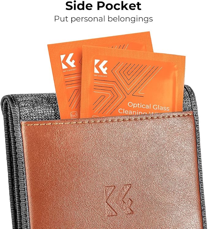 K&F CONCEPT Lens Filter Pouch, Lens Filter Case Up to 62mm | 3 Pocket, Professional Photography Filter Holder Belt Bag, Water-Resistant and Dustproof, BF03 - Image 7