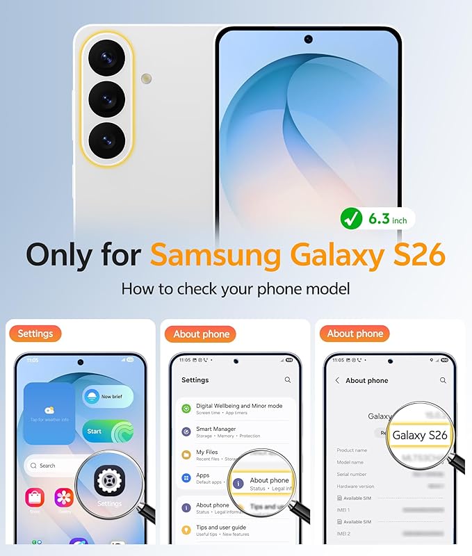 FNTCASE for Samsung Galaxy S26 Case, Fit for Magsafe, with Screen Protector | Full Camera Protection, Translucent Matte, 14FT Military Grade Drop Proof, Shockproof Protective Phone Cover, Light Blue - Image 2