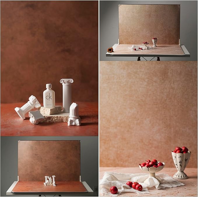 Food Photography Backdrops, 23x35inch, 10Pcs Double-Sided Paper | 20 Patterns, Photo Backdrop Board, With T-Stand & Clamps, For Jewelry, Cosmetics - Image 3