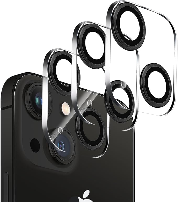 Dengduoduo 3 Pack Tempered Glass Camera Lens Protector for iPhone 14 6.1" & iPhone 14 Plus 6.7", Ultra HD, 9H Hardness, Anti-Scratch, Case Friendly, Easy to Install [No Affect on Night Shots] by Dengduoduo
