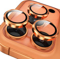 YWXTW Camera Lens Protector for iPhone 17 Pro/iPhone 17 Pro Max, [1 Step Installation Tray] Tempered Glass Screen Protector Metal Individual Camera Cover Accessories Case Friendly (Cosmic Orange) by YWXTW